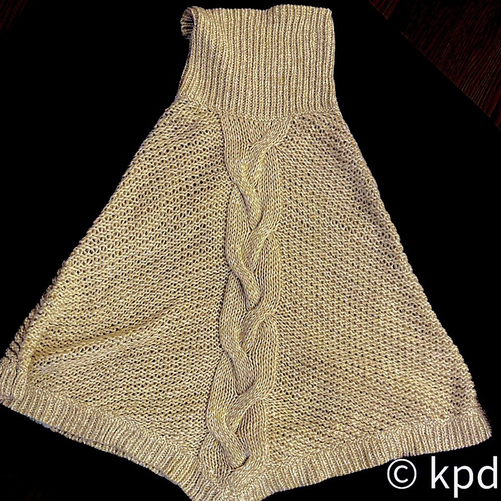 Eddie Bauer Extra Cozy Cable Knit Cowl Neck Poncho